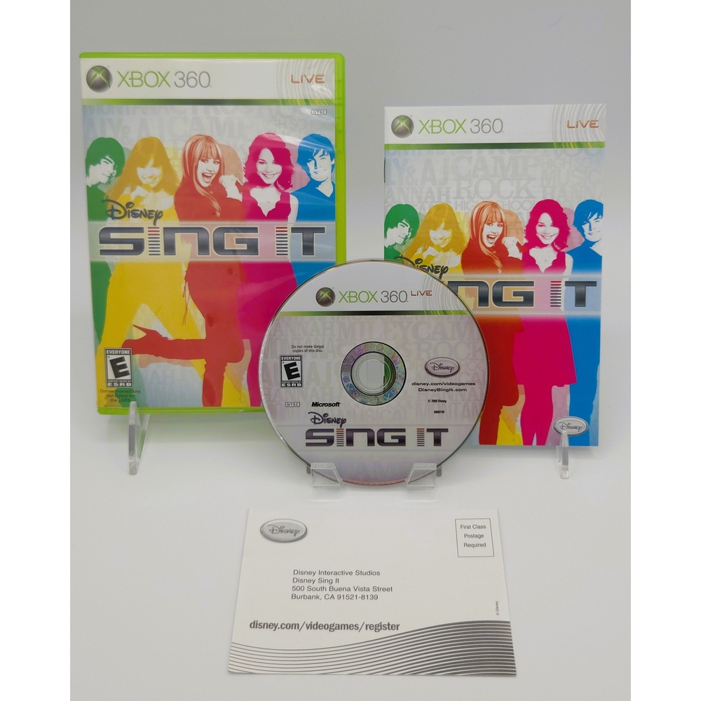 Disney Sing It - Xbox 360 - CIB w/ Manual & Insert - Tested